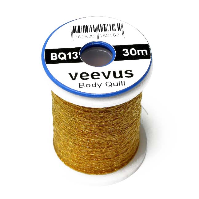 Veevus Body Quill - Gylden Brun Tinsel og Wire