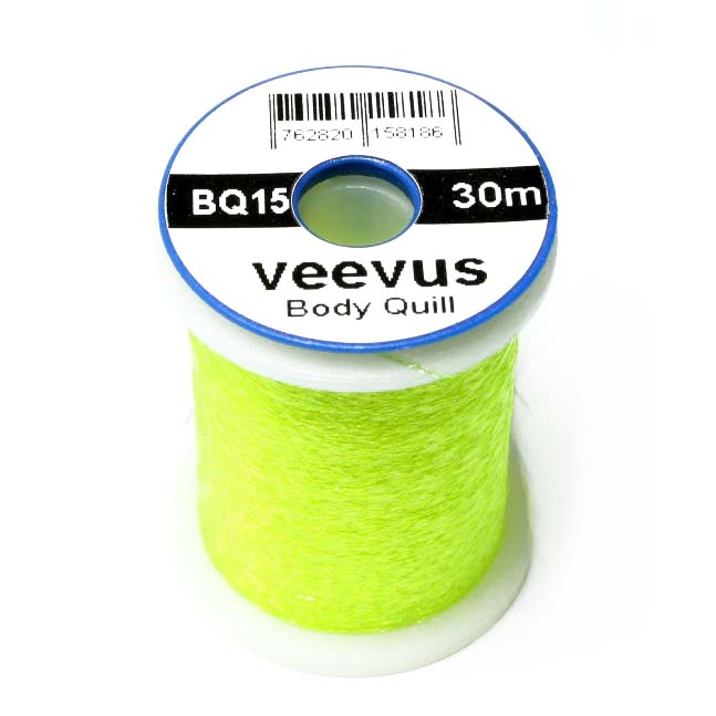 Veevus Body Quill - Fluo Gul til dit fiskeudstyr