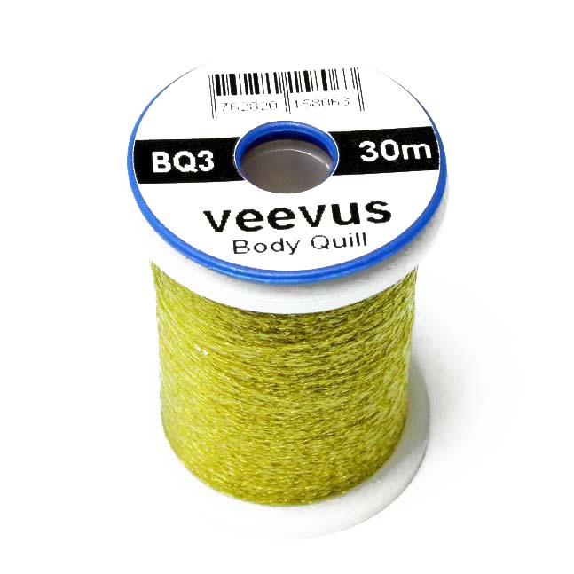 Veevus Body Quill - Lys Oliven til Fluefiskeri