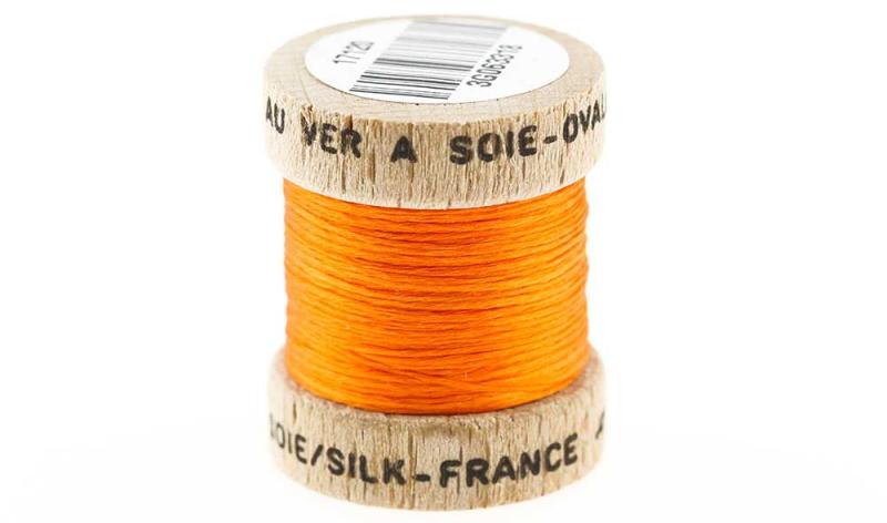 100% Ren Fransk Silke - Orange fra The Fly Co.