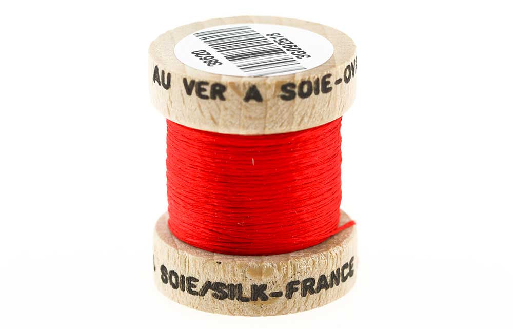 100% Ren Fransk Silke - Rød fra The Fly Co.