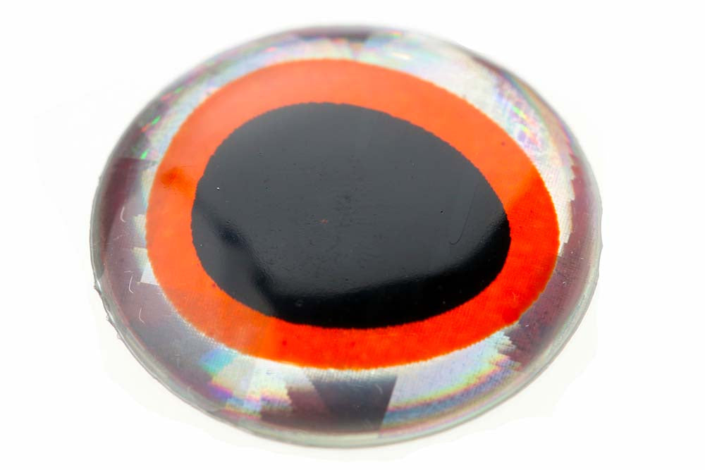 3D Epoxy Øjne - Orange/Sølv fra Ftm