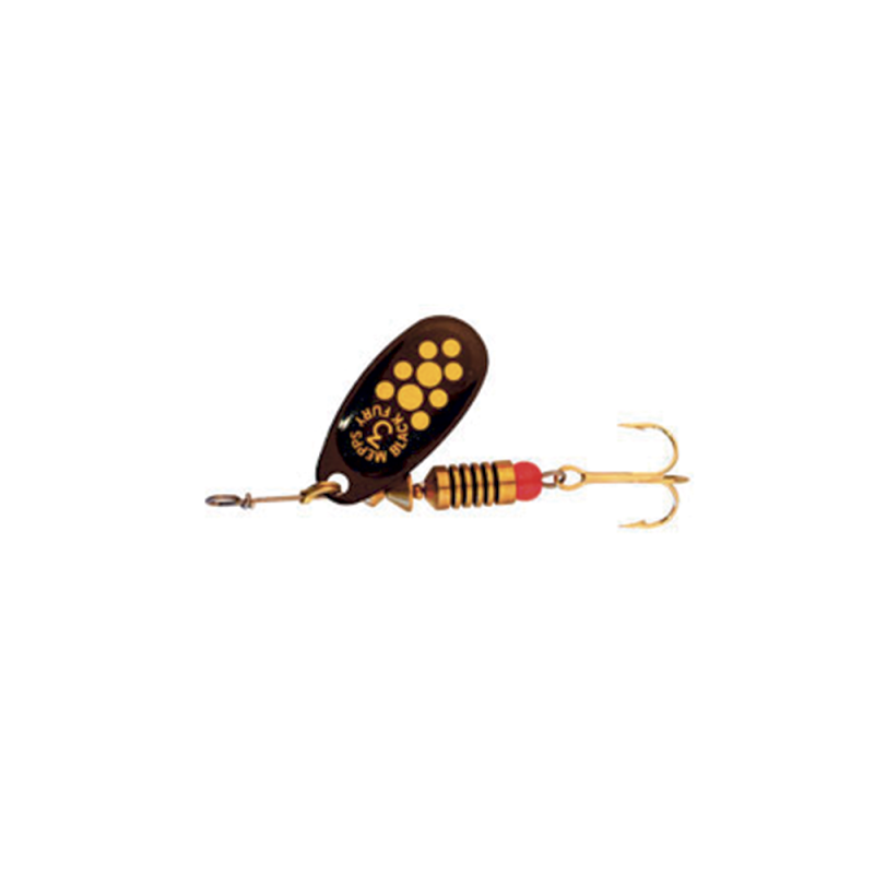 Mepps Black Fury Spinner - Sort/Gul Spinnere til Fiskeri